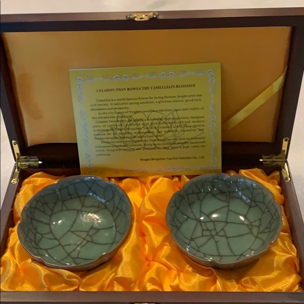 Celadon Twin Bowls